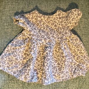 Quincy Mae Cream and Gray Baby Dress